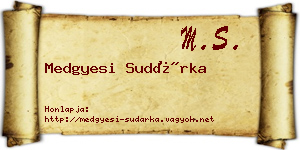 Medgyesi Sudárka névjegykártya